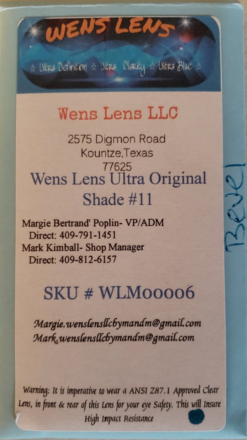 Wens Lens Ultra Original Shade #11