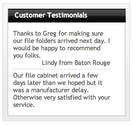 Scrolling Testimonials