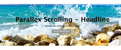 Parallex Scrolling Homepage Image / Text Area