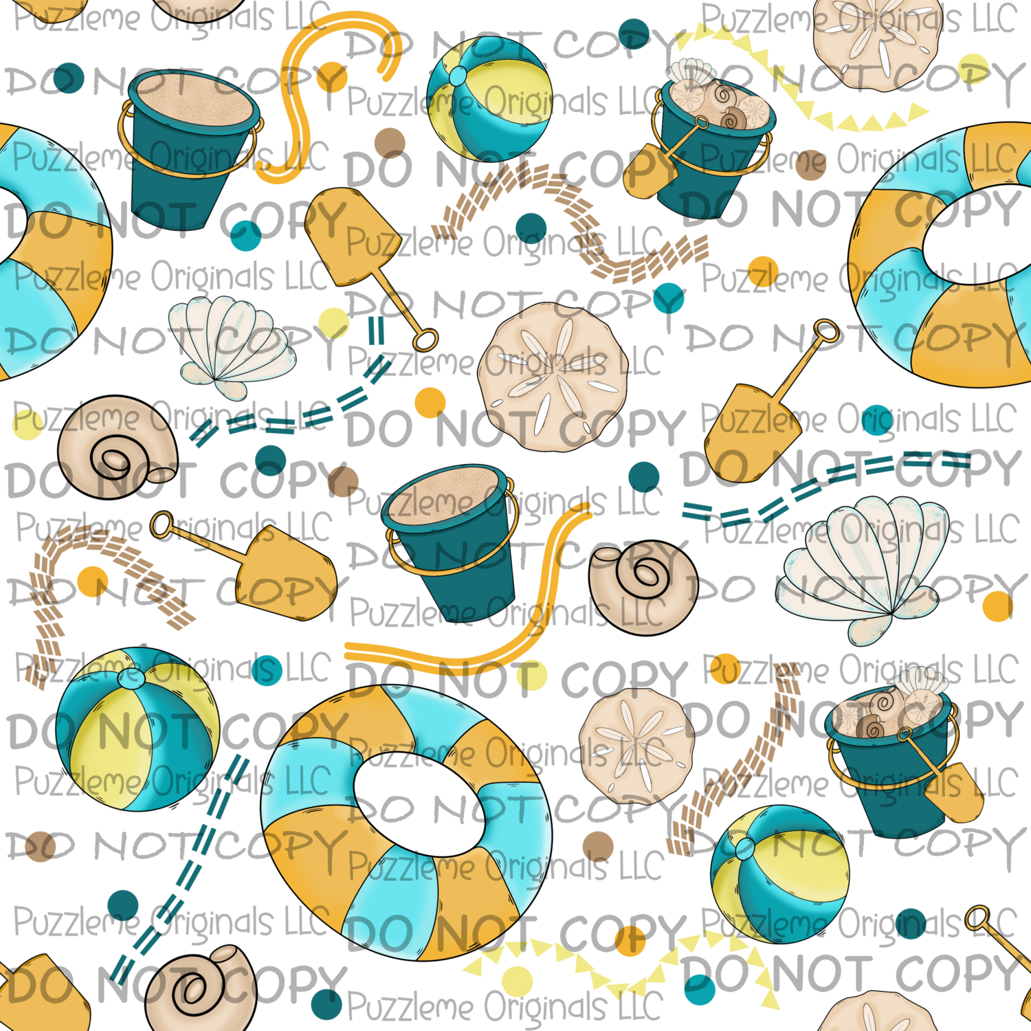 Beach Themed Seamless Large