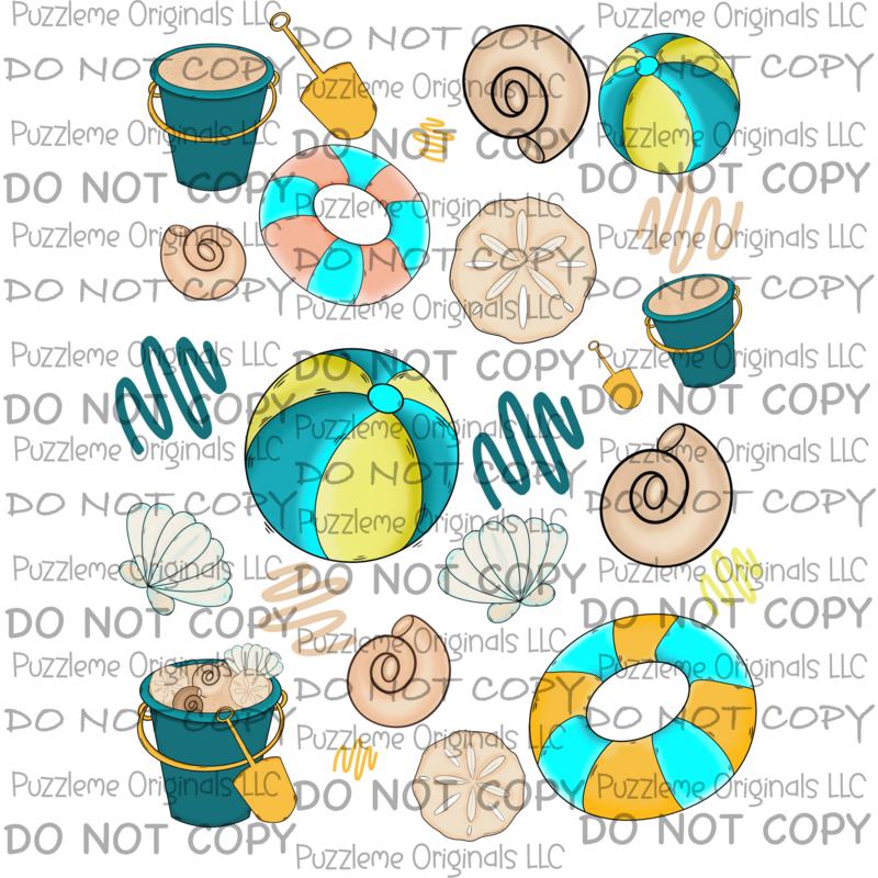 Beach Themed Element Sheet