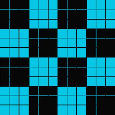 Black/Teal  Buffalo Plaid Large Seamless