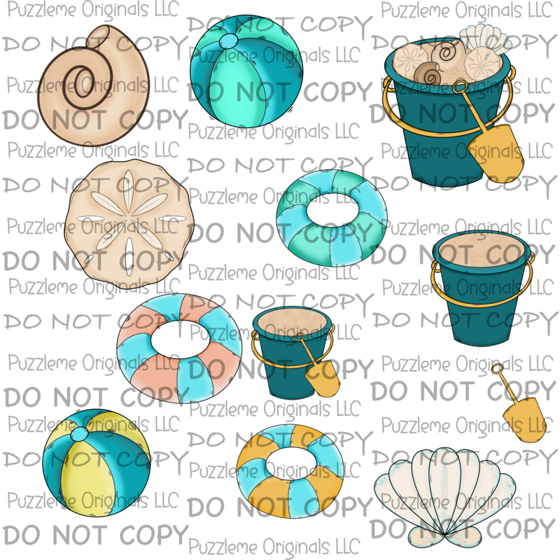 Bundle - All Beach Clip Art and Seamless Files