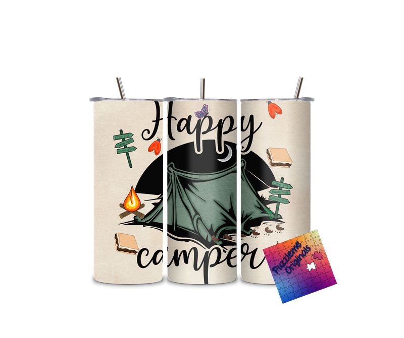 Happy Camper Tumbler Wrap