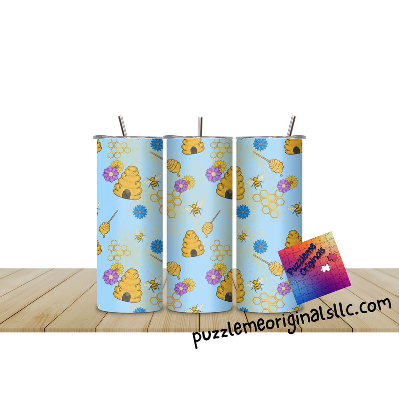 Bee Themed Seamless Gold Background