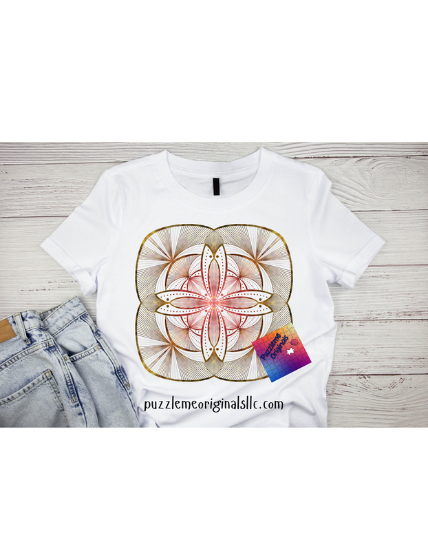 Red Gold Mandala Transfer