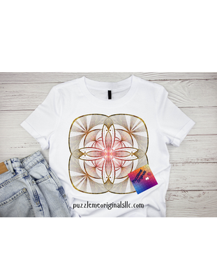 Red Gold Mandala Transfer