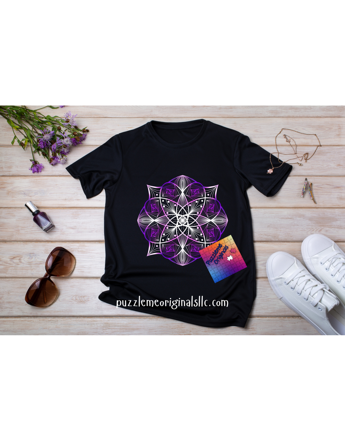 Purple White Mandala Transfer