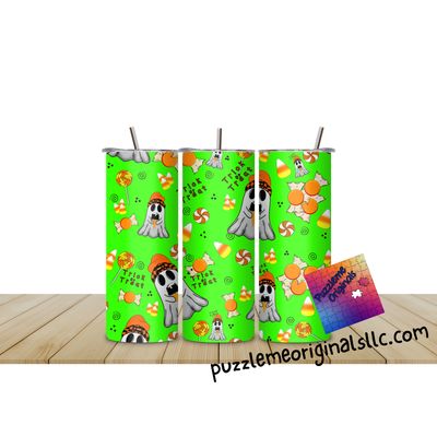 Trick or Treat Seamless Lime