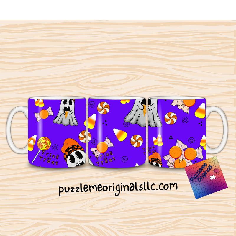 Trick or Treat Seamless Purple