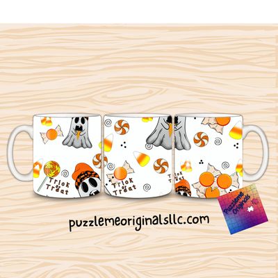 Trick or Treat Seamless White
