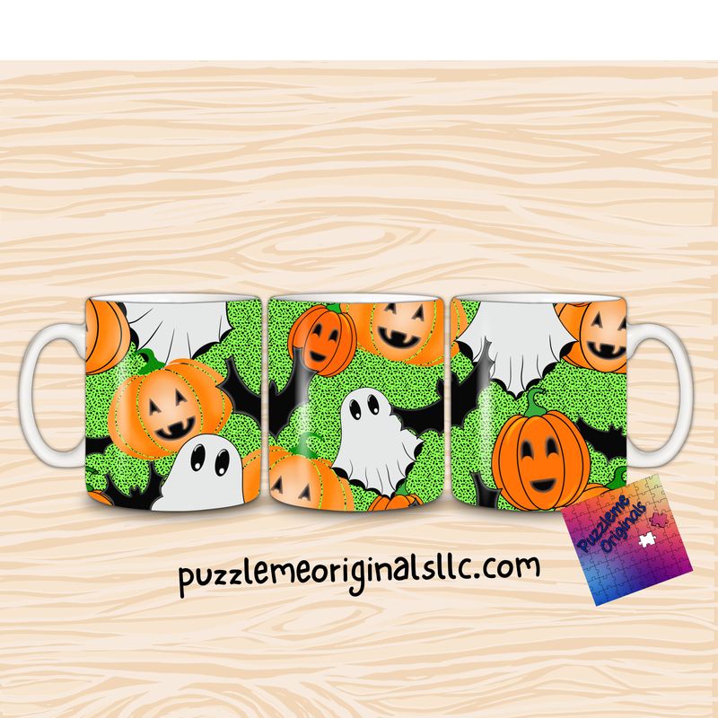 Boo Ya&#39;ll pumpkin bat ghost seamless