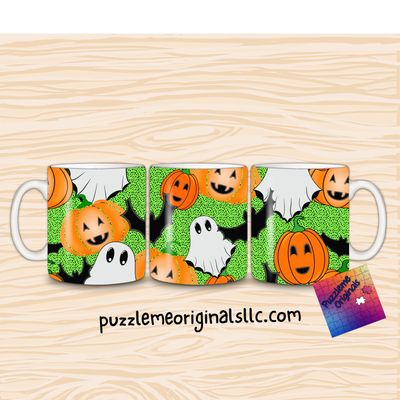 Boo Ya&#39;ll pumpkin bat ghost seamless