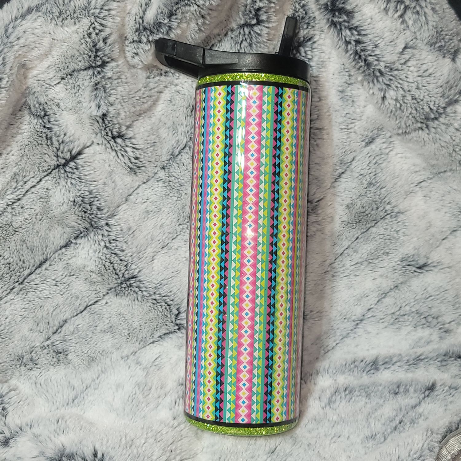 20 oz Duo Skinny Hydro-Sport Stainless Steel Epoxy Tumbler - Stripey Stripe