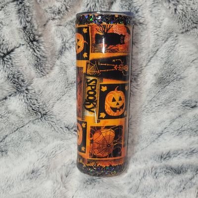 20oz Stainless Steel Epoxy Tumbler - Spooky Halloween