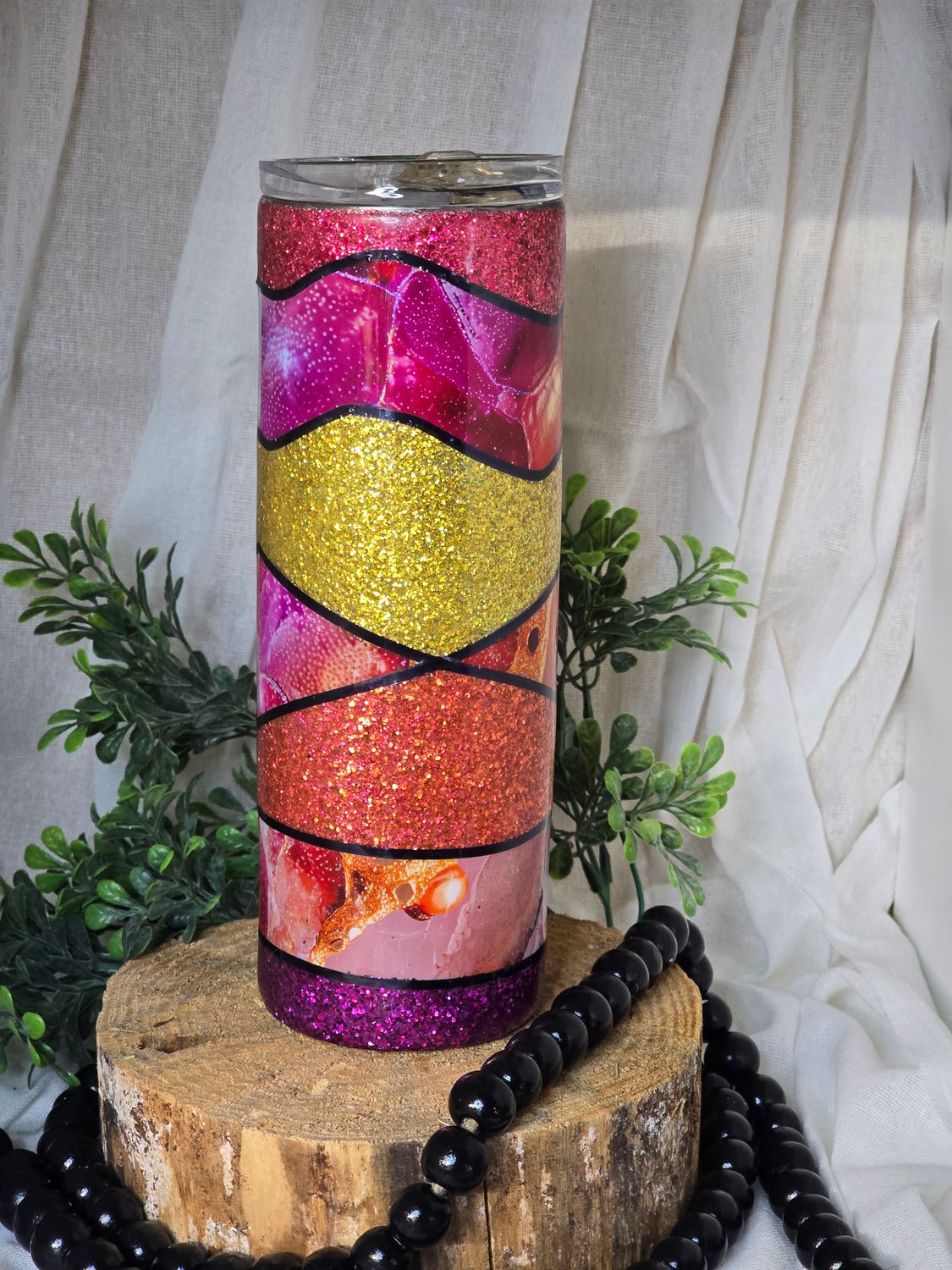 20oz Stainless Steel Epoxy Tumbler - Geometric 7 Colorful