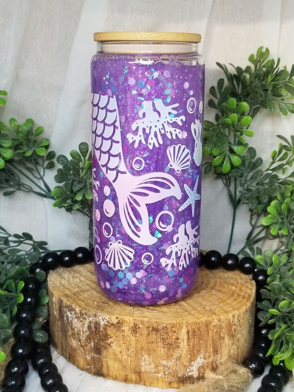 Snow Globe Tumbler - Mermaid Tail