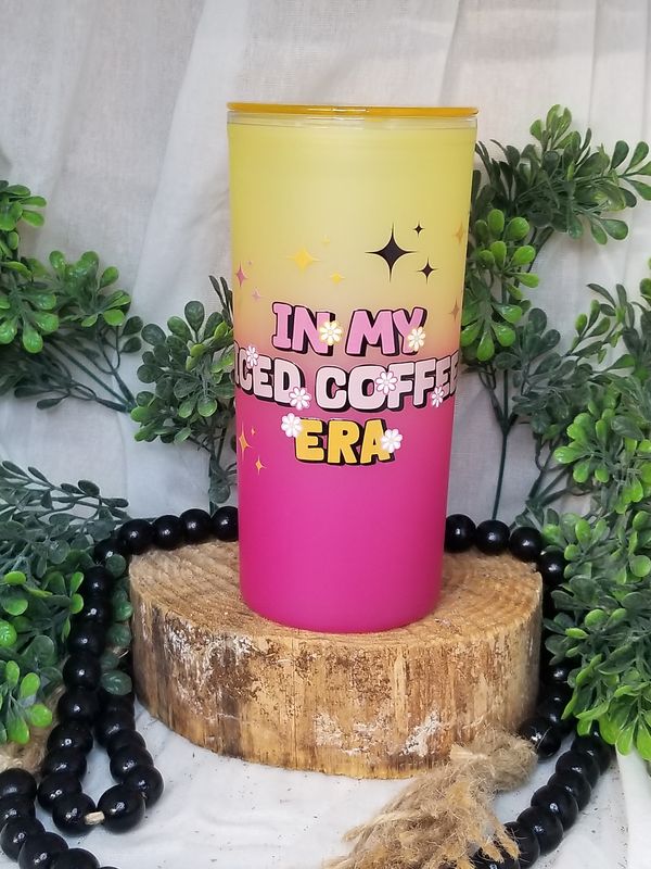 20 oz Two-Tone Ombre Cold Cup with Vibrant UV DTF Design