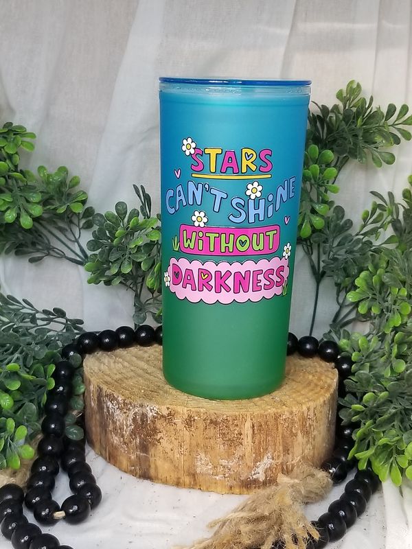 20 oz Two-Tone Ombre Cold Cup with Vibrant UV DTF Design