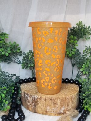20 oz Color-Changing Cup with All-Over Leopard Print