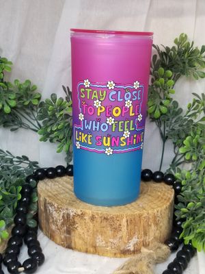 20 oz Two-Tone Ombre Cold Cup with Vibrant UV DTF Design