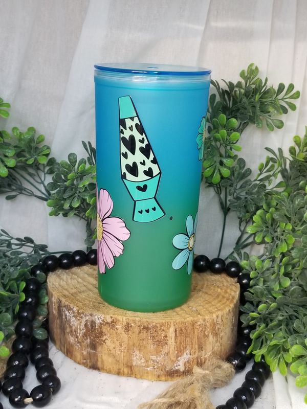 20 oz Two-Tone Ombre Cold Cup with Vibrant UV DTF Design