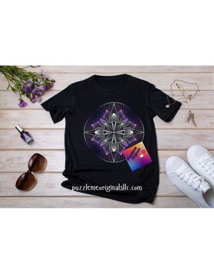 White Purple Mandala Transfer