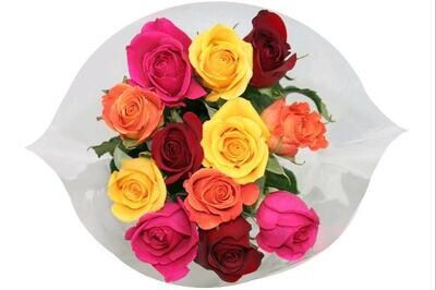 Spicy Mix - Red, Hot Pink, Yellow & Orange Roses