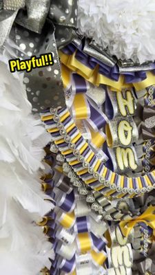 20" Awesome Mum in Periwinkle, Baby Maize (pastel yellow), and Silver
