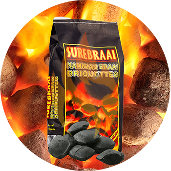 Briquettes 4kg (Surebraai) | Sold Per Bag