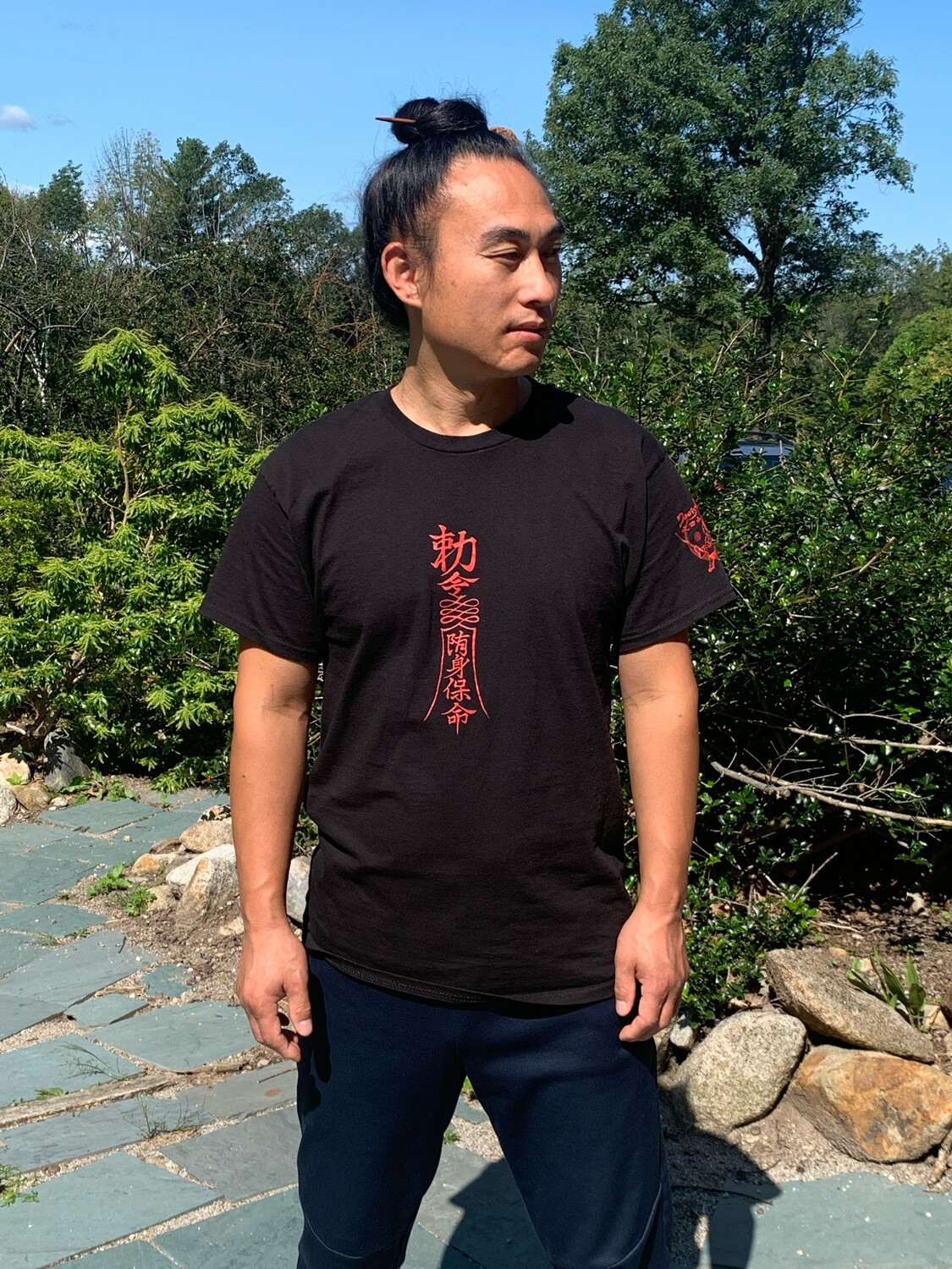 T-Shirts with Daoist Gate Wudang Arts Logo and talismans. “Protecting Your Life”