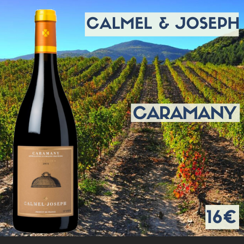 6 bouteille de Calmel et Joseph, Caramany rouge Côtes du Roussillon Villages 2018 (16€)