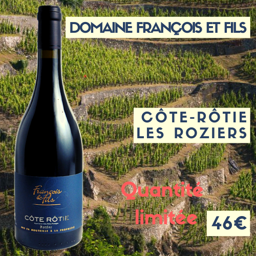 3 bouteilles de Côte-Rôtie "les Roziers" 2018 domaine Francois et fils (46€)