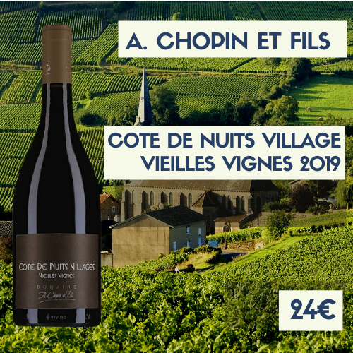 6 Bouteilles de Côtes-de-Nuits villages vieilles vignes, A. Chopin et fils 2019 (24€)