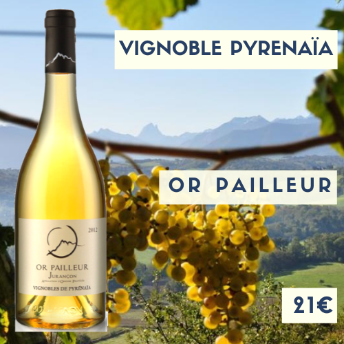 6 bouteilles de vignoble Pyrenaïa, Jurançon doux "Or Pailleur" 2019 (21€)