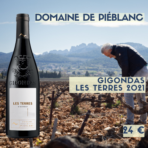 6 bouteilles de Gigondas Domaine de Piéblanc Les Terres 2022 (24€)