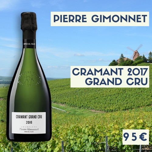 6 bouteilles de Champagne Pierre Gimonnet Cramant Grand Cru 2017 (95€)