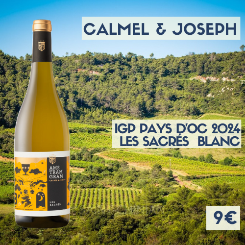 6 bouteilles de Calmel et Joseph, IGP Pays d’Oc 2024 — Les sacrés Blanc (9€)