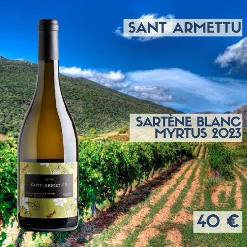 6 bouteilles de Sant Armettu Sartène Myrtus blanc 2023 (40 €)