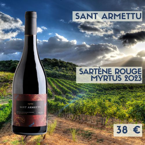 6 bouteilles de Sant Armettu Sartène Myrtus Rouge 2023 (38 €)