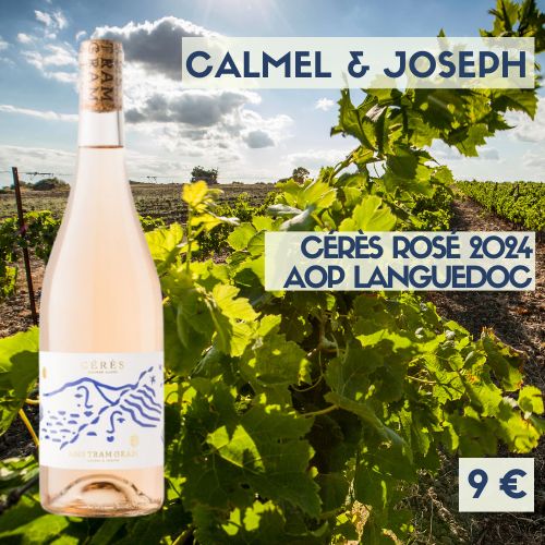 6 bouteilles de Calmel et Joseph, AOP Languedoc Cérès Rosé 2024 (9 € — nouveauté)
