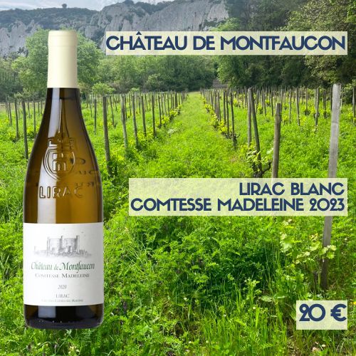 6 bouteilles de Lirac Blanc Comtesse Madeleine Château de Montfaucon 2023 (20€)