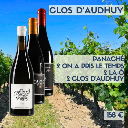 Panaché Cahors Clos d&#39;Audhuy  2x La-Ô 2022,  2x Clos d&#39;Audhuy 2022 et  2x On a pris le temps 2020 (158 €)