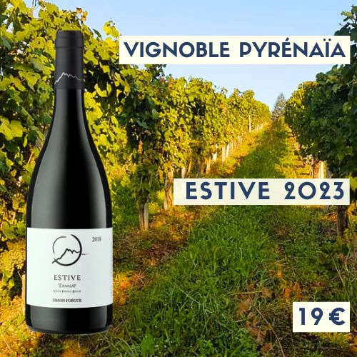 6 bouteilles de Vignoble Pyrenaïa Vin de France rouge  ESTIVE  2023 (19 €)