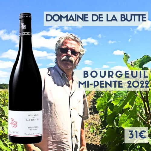 6 bouteilles Domaine de la Butte Bourgueil Mi-Pente 2022  (31€)