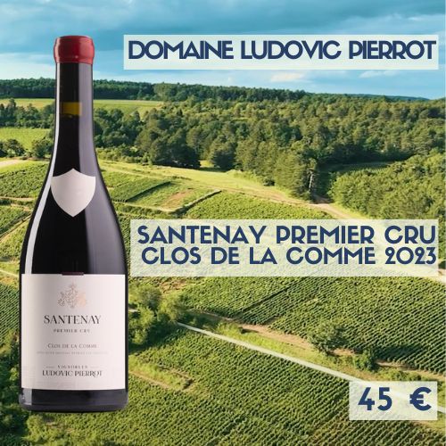 6 bouteilles de Santenay 1er cru Clos de la Comme domaine Ludovic Pierrot 2023   (45€)