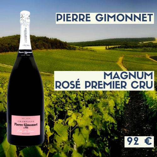 3 magnums Champagne Pierre Gimonnet premier cru Rosé (92€)
