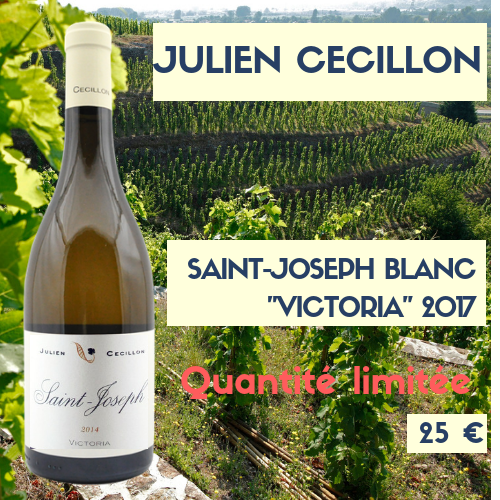 6 bouteilles Saint-Joseph 2019 "Victoria" blanc de Julien Cécillon (25€)