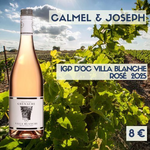 6 bouteilles de Calmel et Joseph, Rosé villa blanche 2025 (8€)