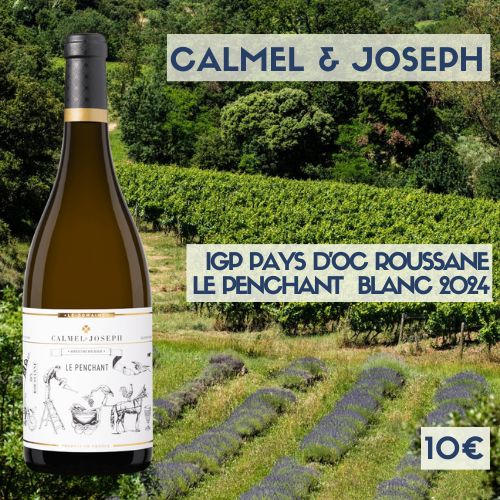6 bouteilles de Calmel et Joseph, IGP Pays d’Oc blanc —Penchant 2024 (10€) Nouveauté